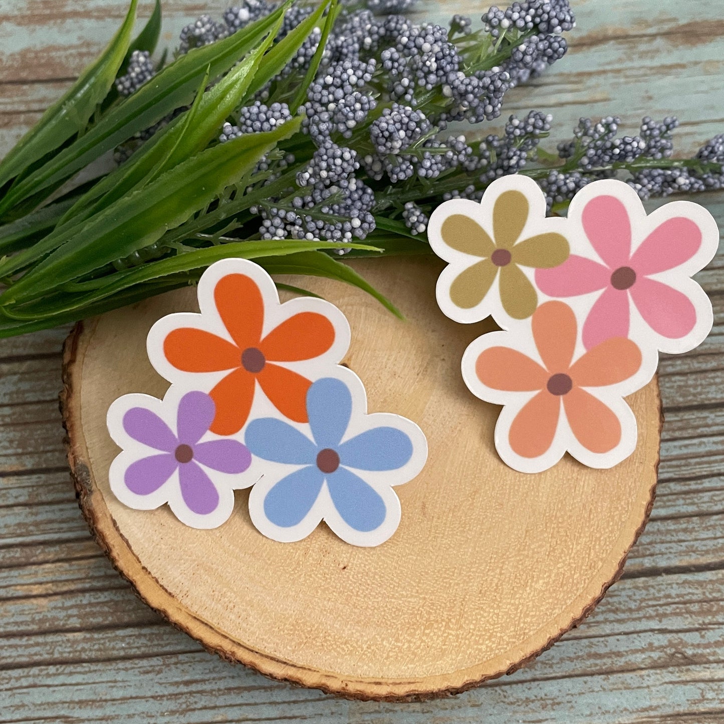 Pick Your Flower Color Vinyl Sticker Set