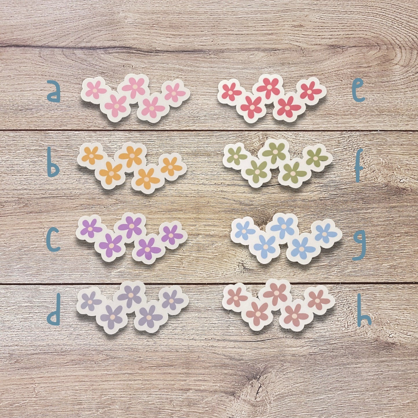 Pick Your Flower Color Vinyl Sticker Set