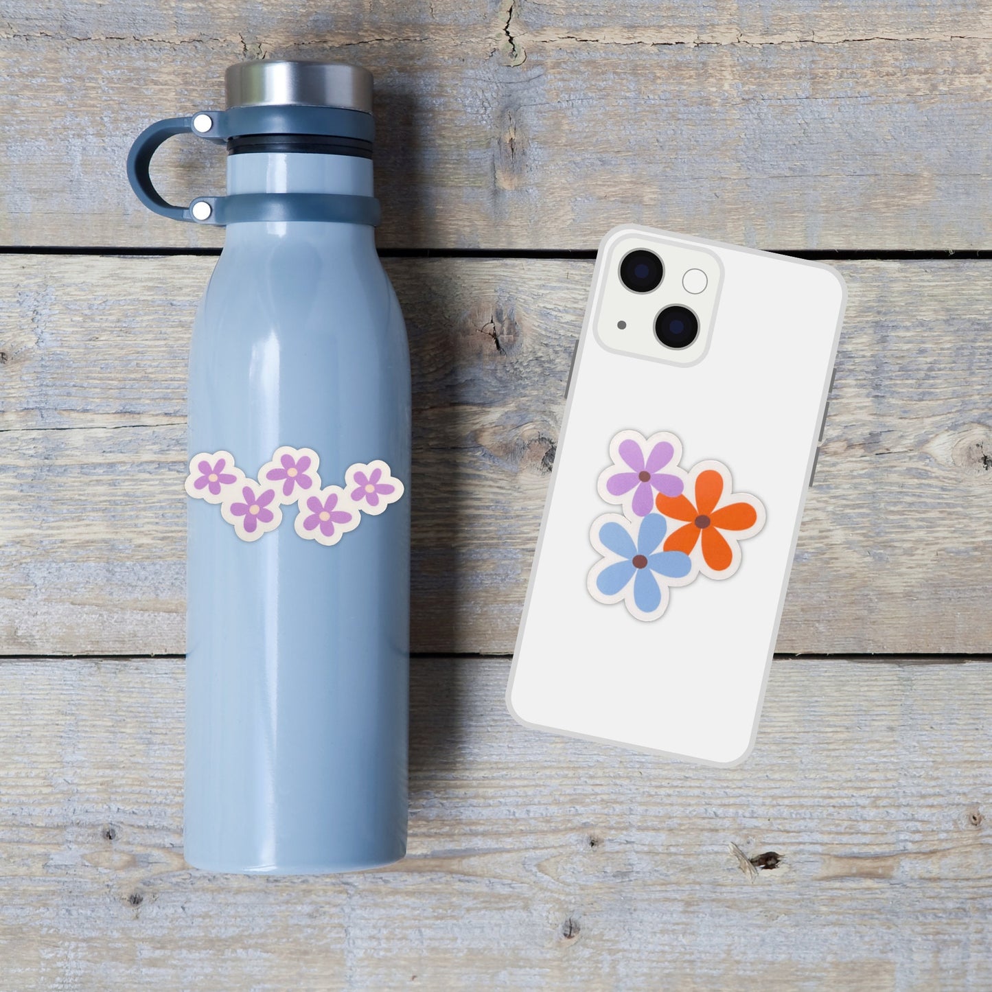 Pick Your Flower Color Vinyl Sticker Set
