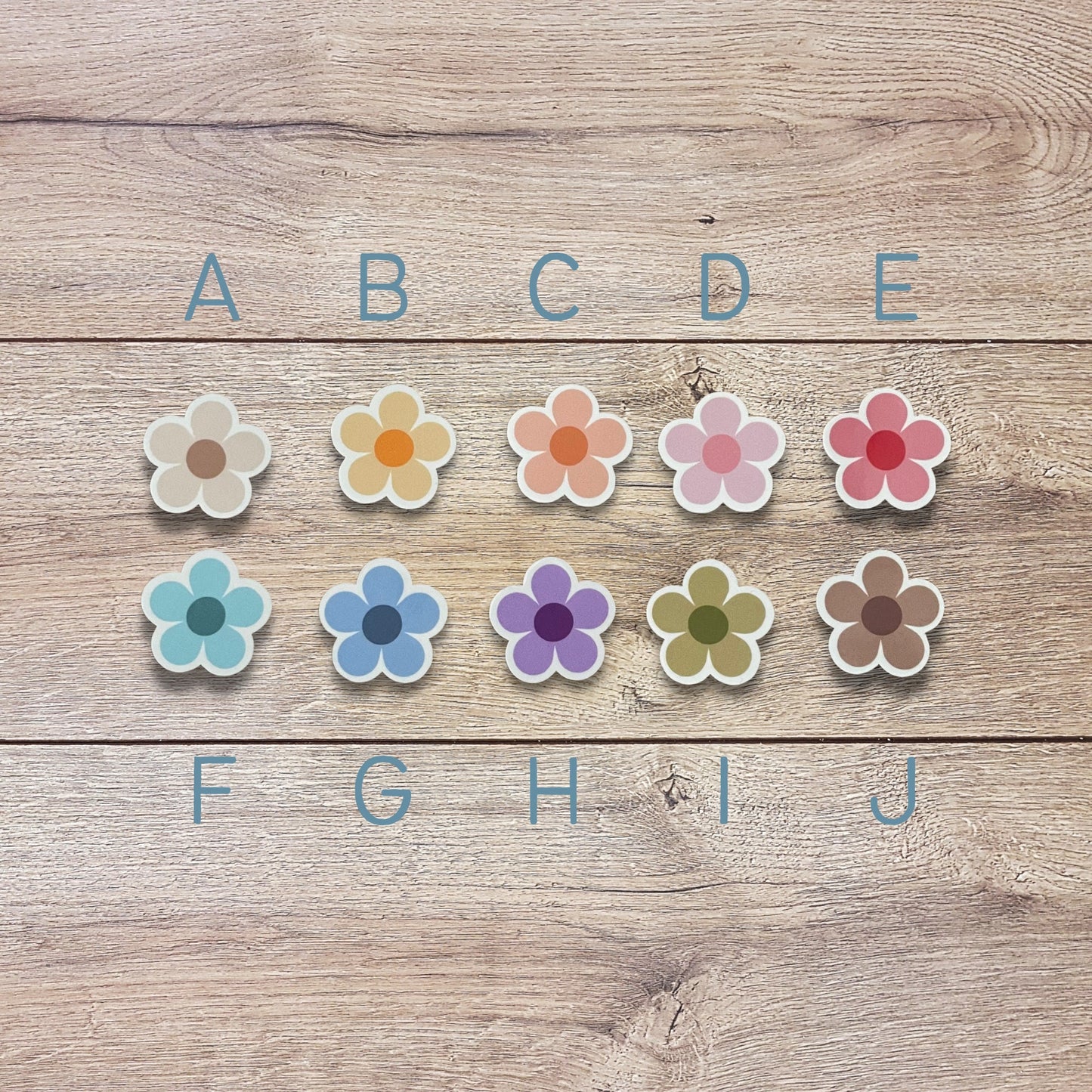 Pick Your Flower Color Vinyl Sticker Set