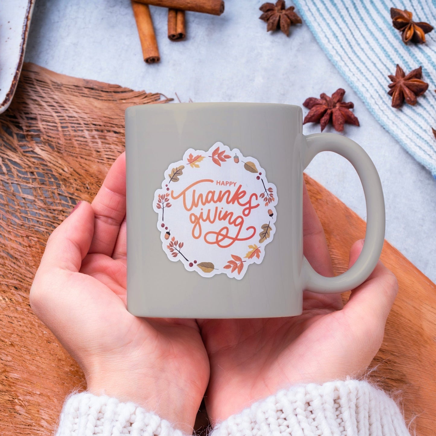 Happy Thanksgiving Vinyl Sticker