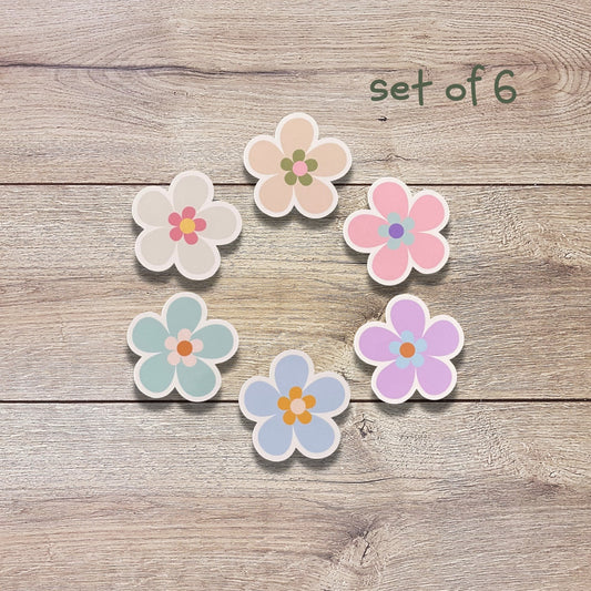Pastel Flower Vinyl Sticker Set