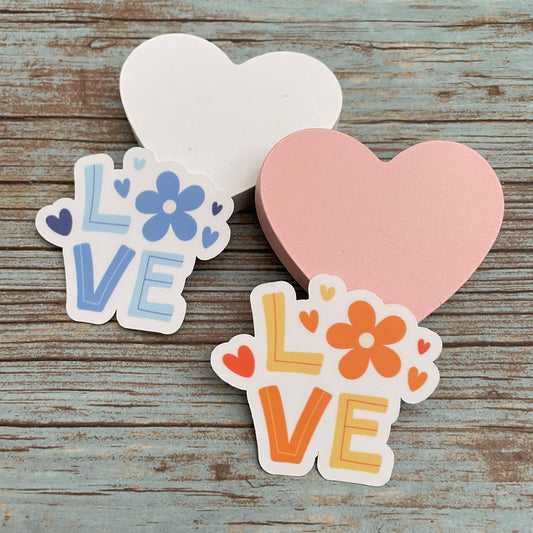 Love Vinyl Sticker, Glossy or Matte Finish