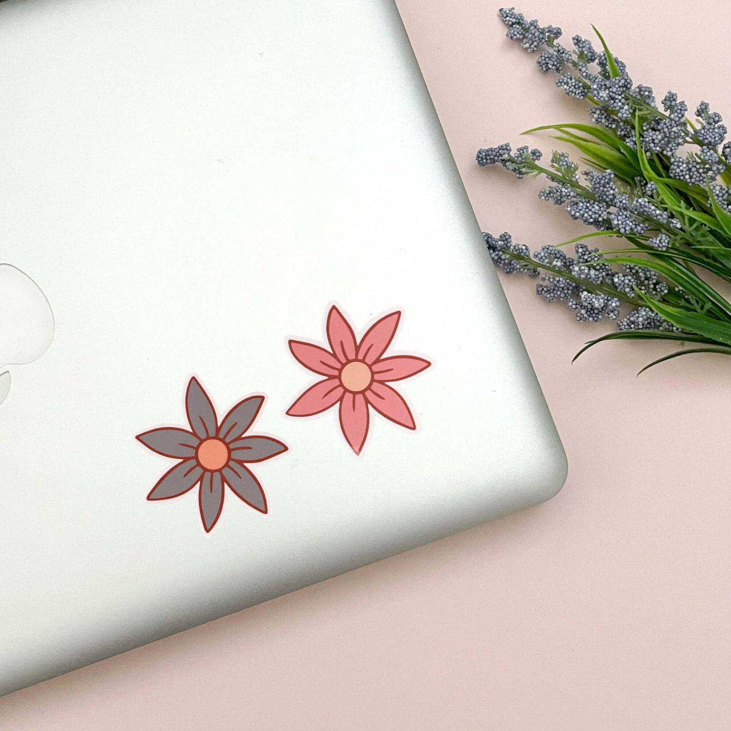Flower Vinyl Stickers, Set of 3 or 6