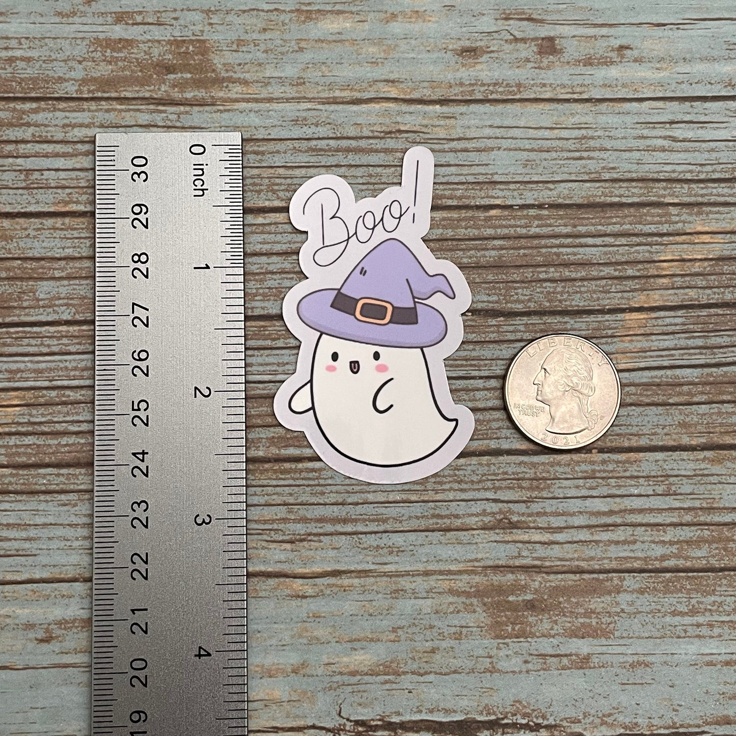 Boo Ghost Vinyl Sticker