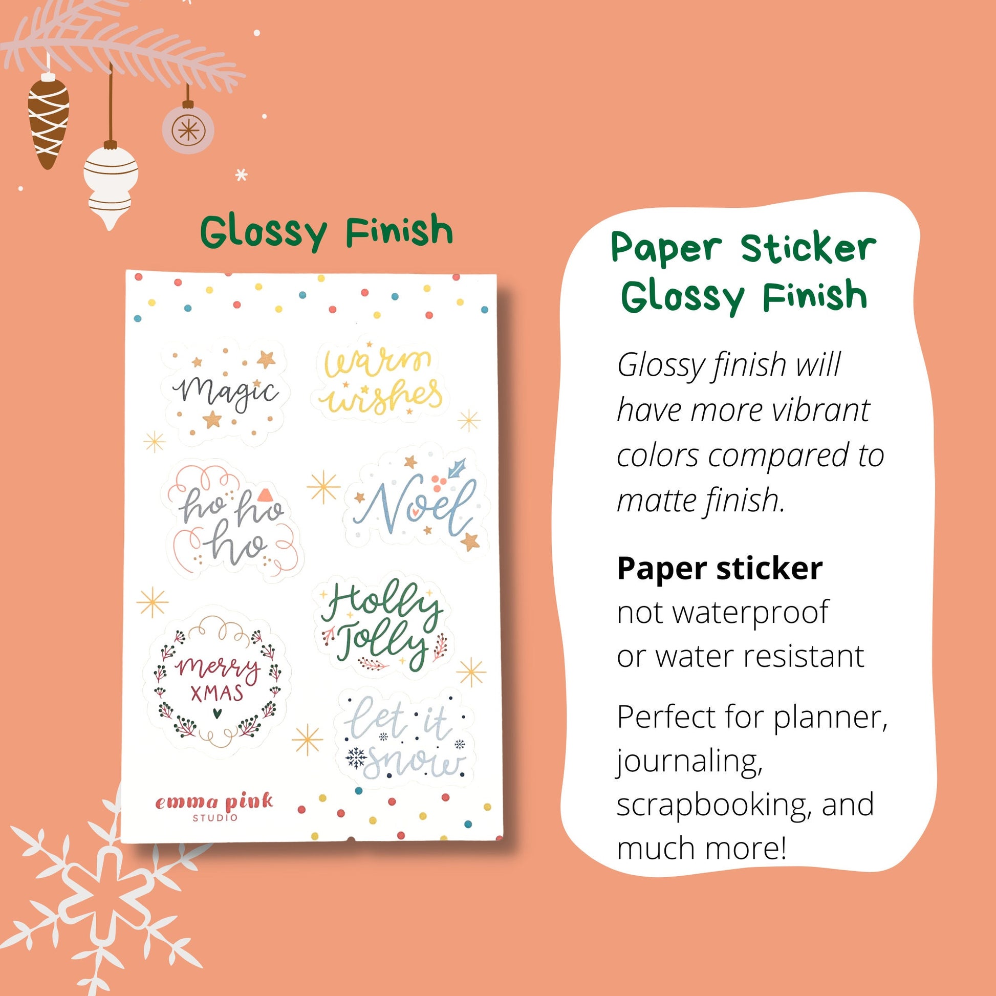 Holiday Greetings Sticker Sheet