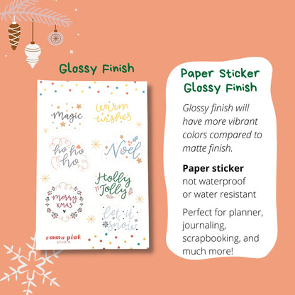 Holiday Greetings Sticker Sheet