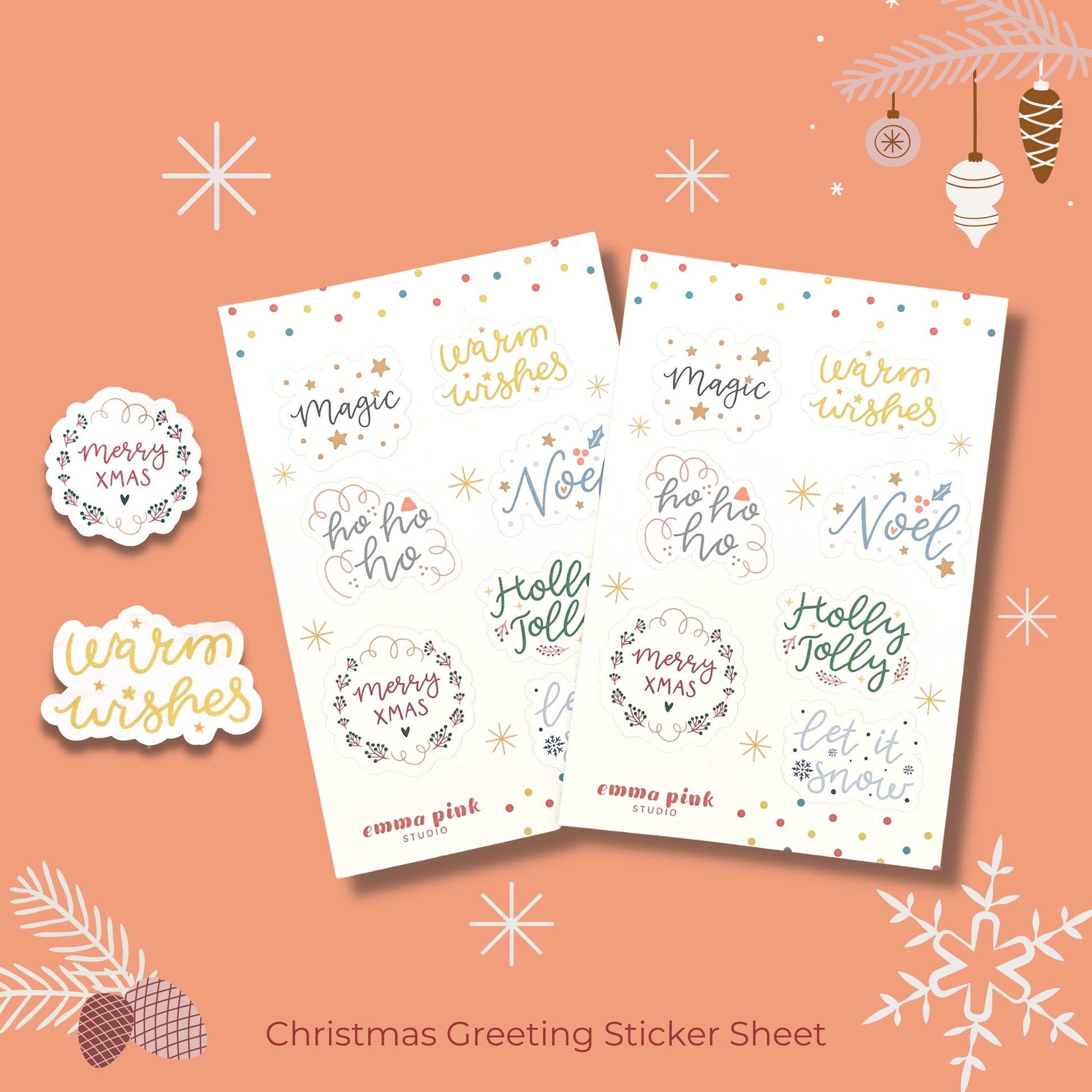 Holiday Greetings Sticker Sheet