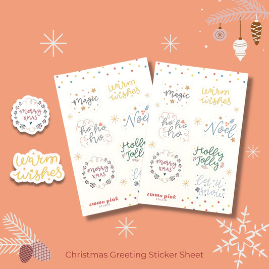 Holiday Greetings Sticker Sheet