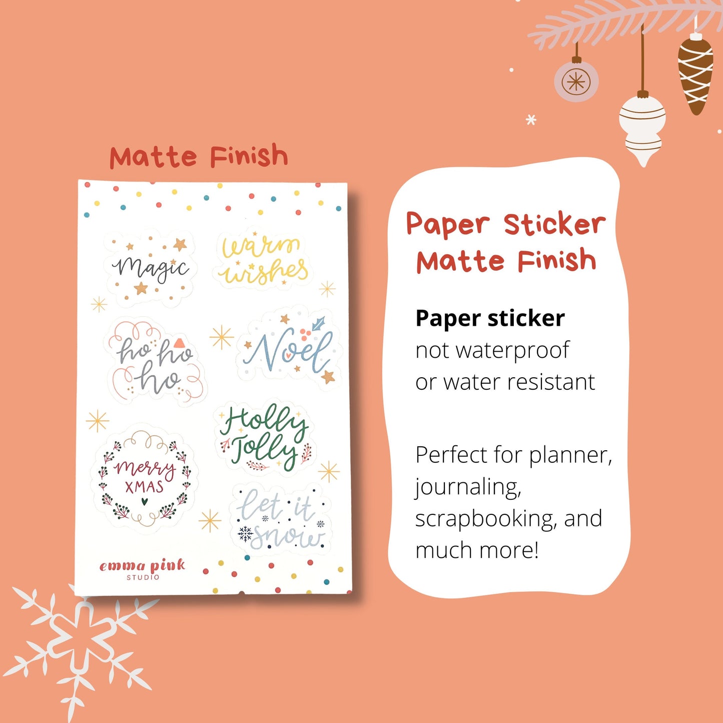 Holiday Greetings Sticker Sheet