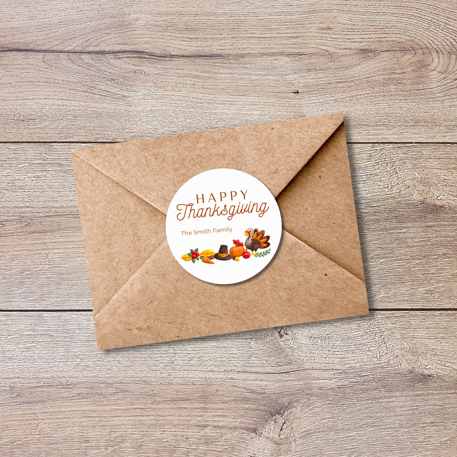 Personalized Thanksgiving Stickers