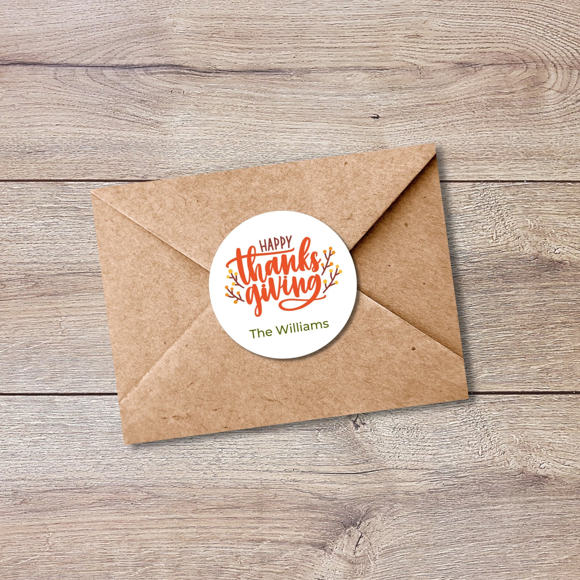 Personalized Thanksgiving Stickers