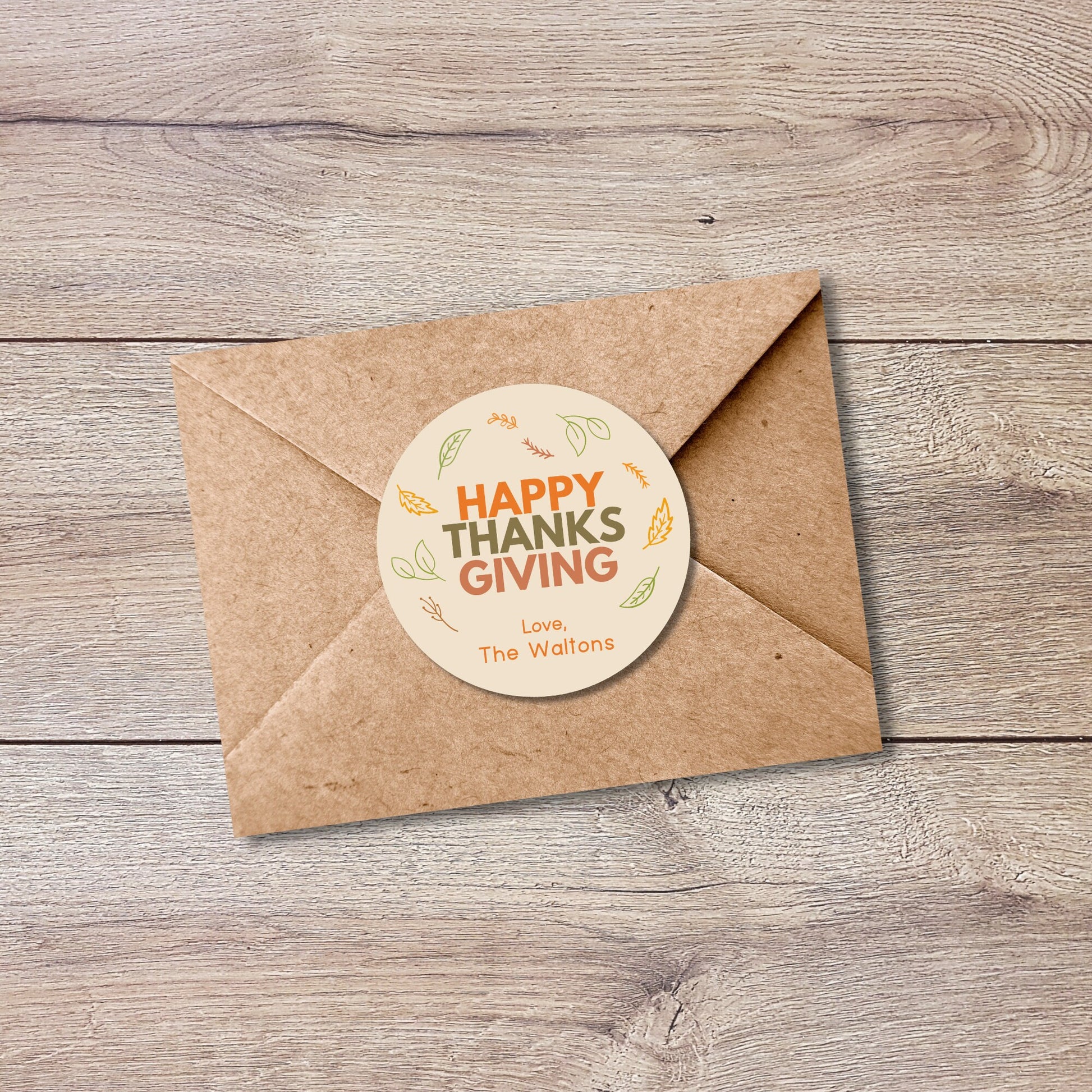 Personalized Thanksgiving Stickers