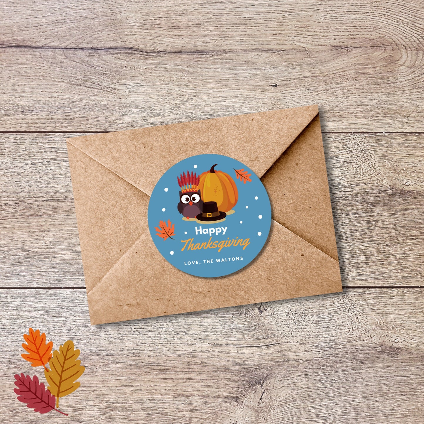 Personalized Thanksgiving Stickers