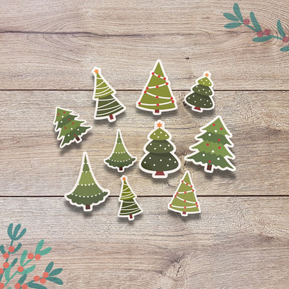 Christmas Tree Vinyl Sticker Set