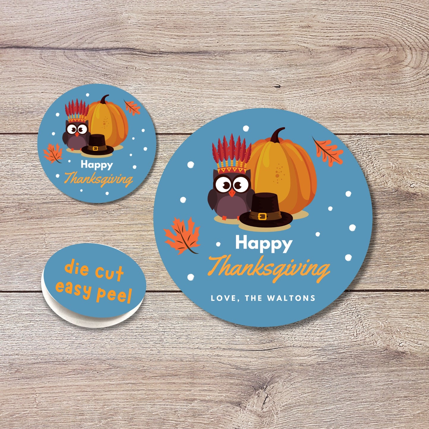 Personalized Thanksgiving Stickers