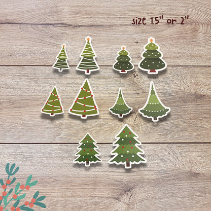 Christmas Tree Vinyl Sticker Set