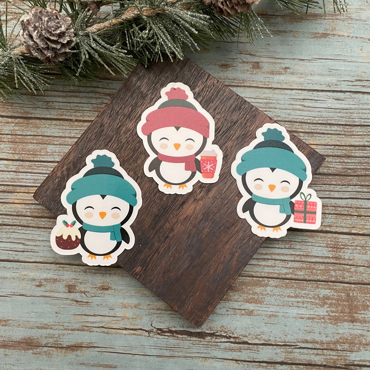 Pick Your Christmas Penguin Vinyl Sticker