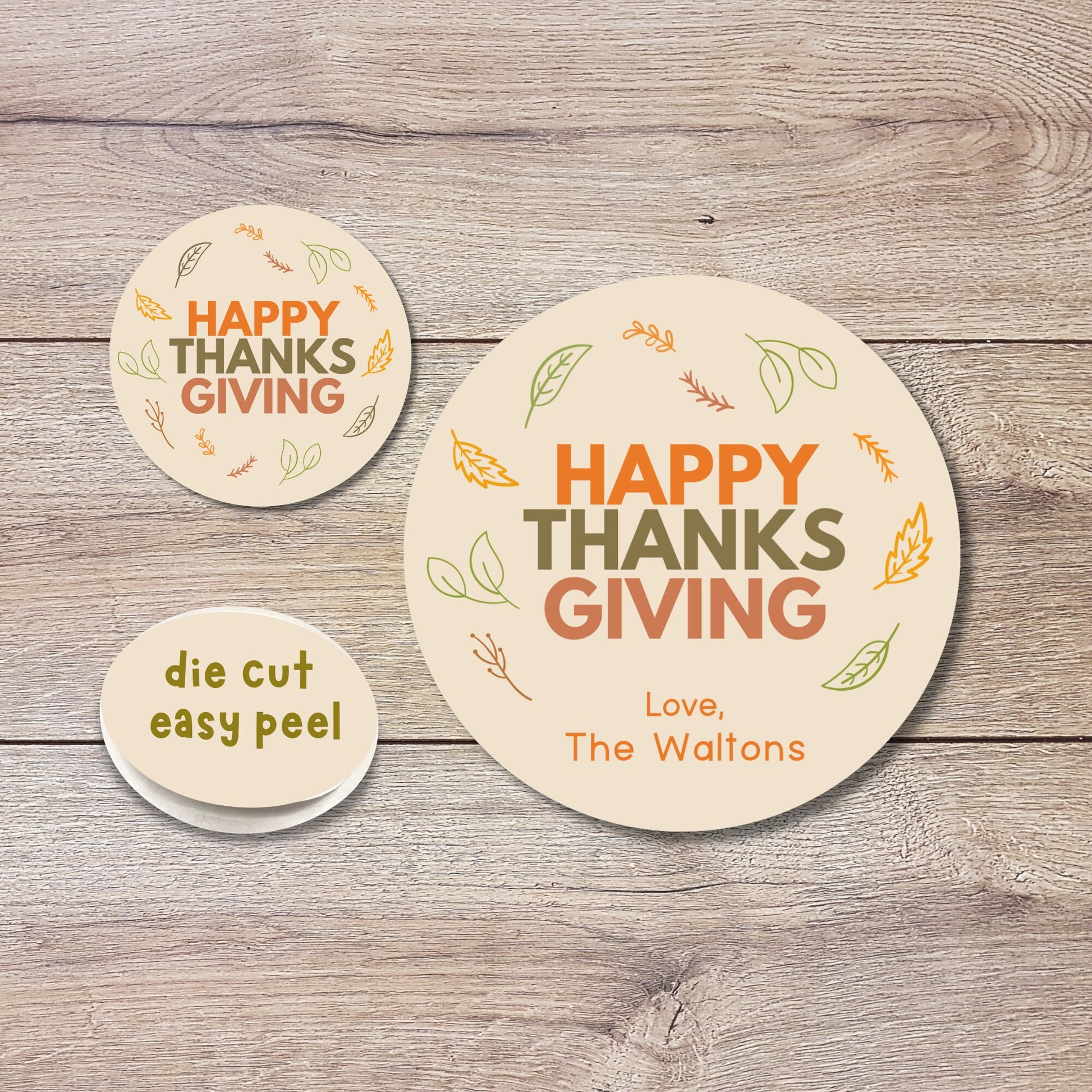 Personalized Thanksgiving Stickers