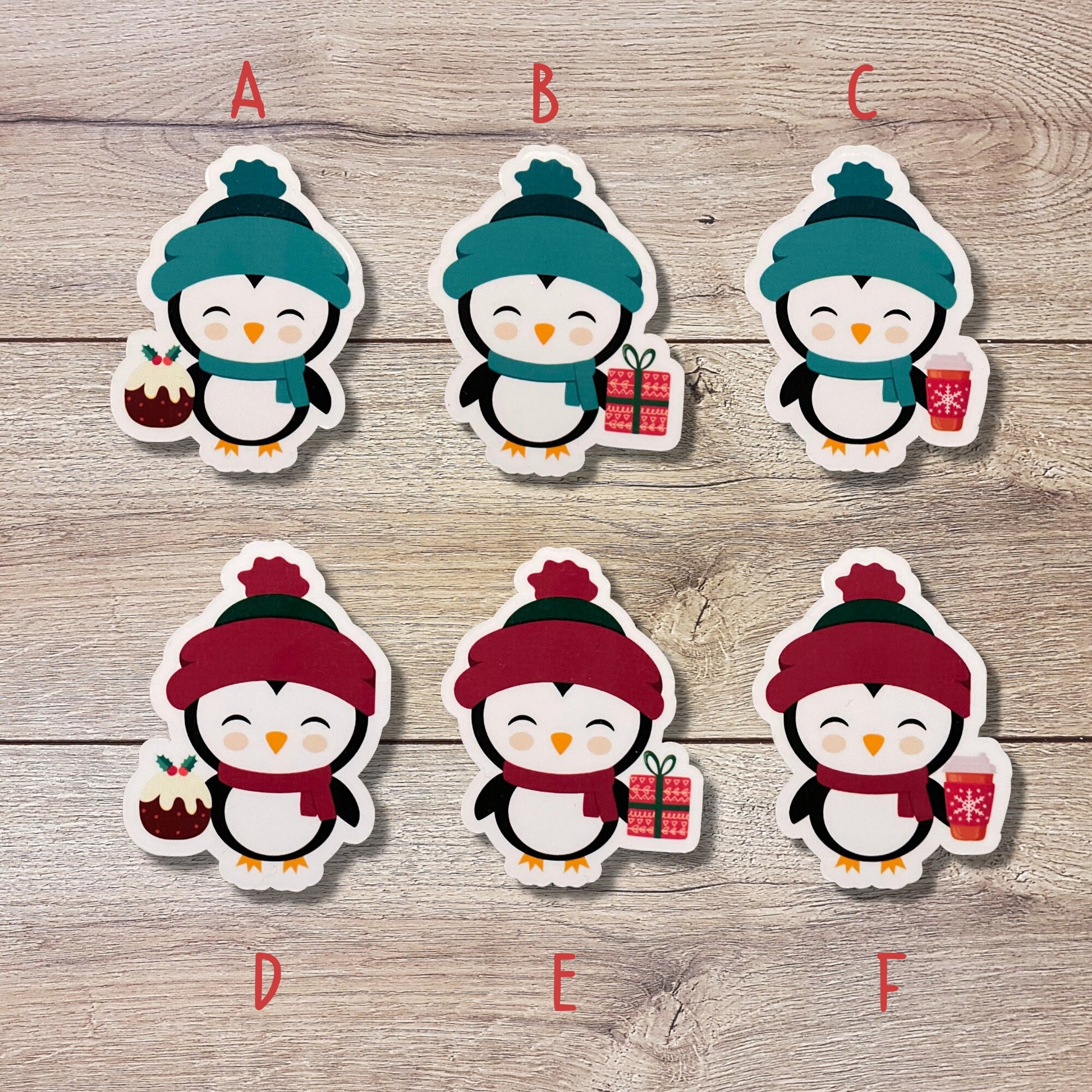 Pick Your Christmas Penguin Vinyl Sticker