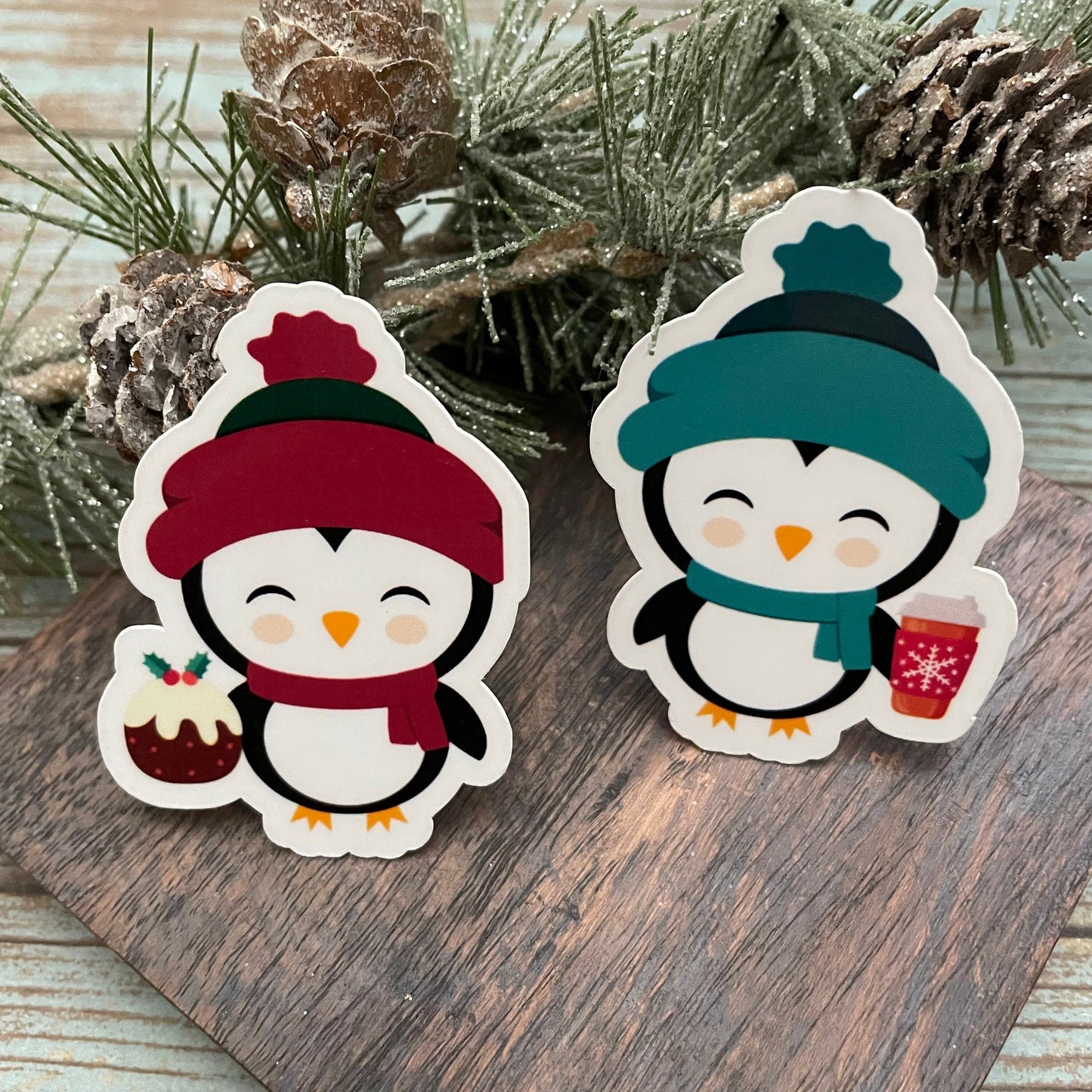 Pick Your Christmas Penguin Vinyl Sticker