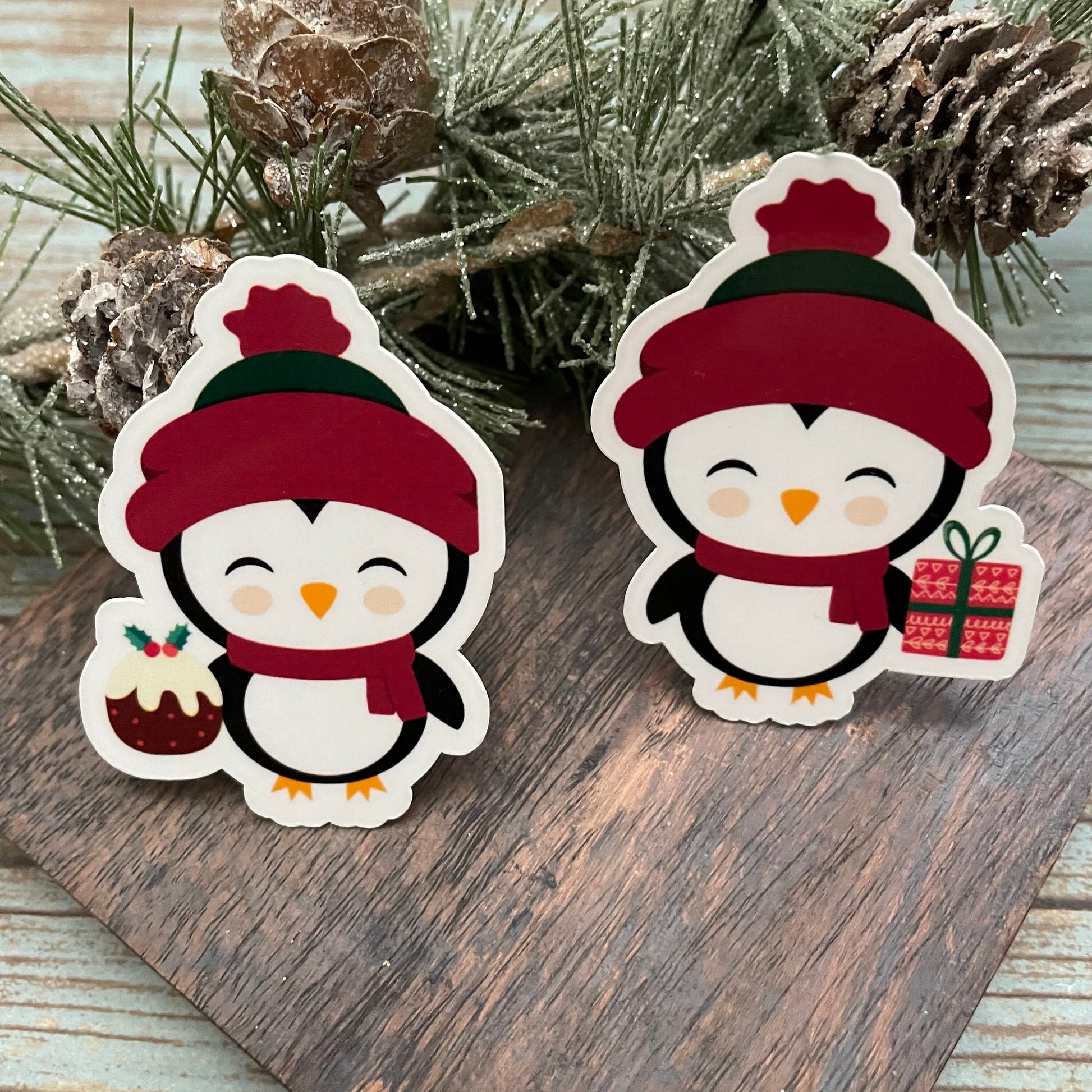 Pick Your Christmas Penguin Vinyl Sticker