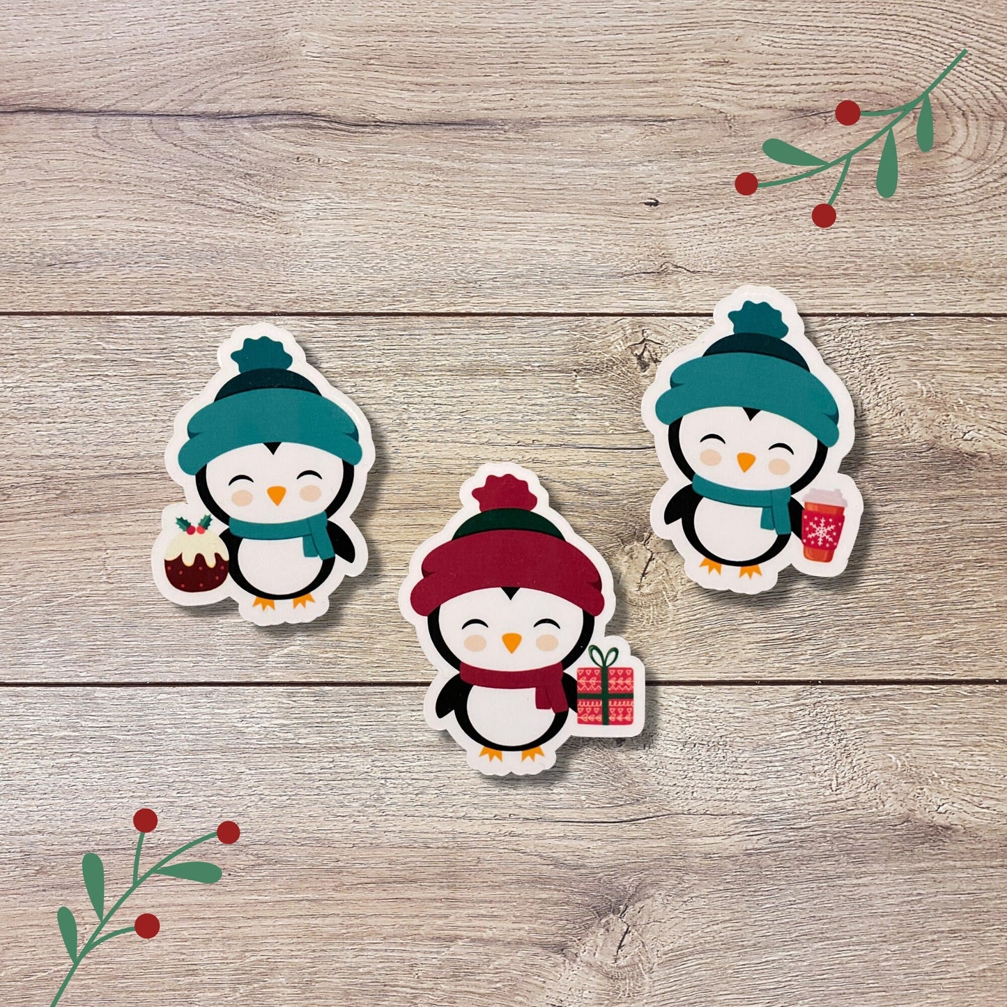 Pick Your Christmas Penguin Vinyl Sticker