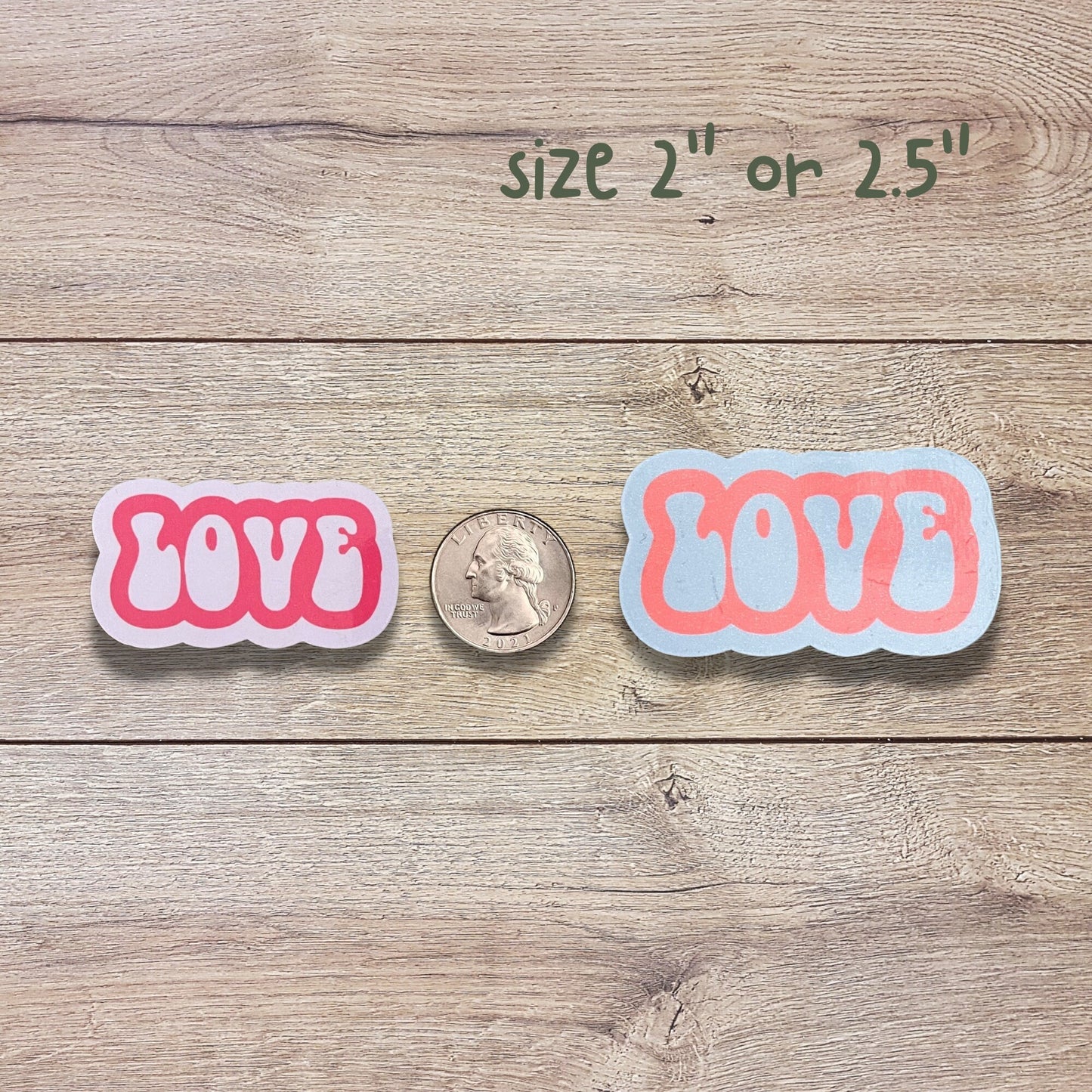 Retro Love Vinyl Sticker Set