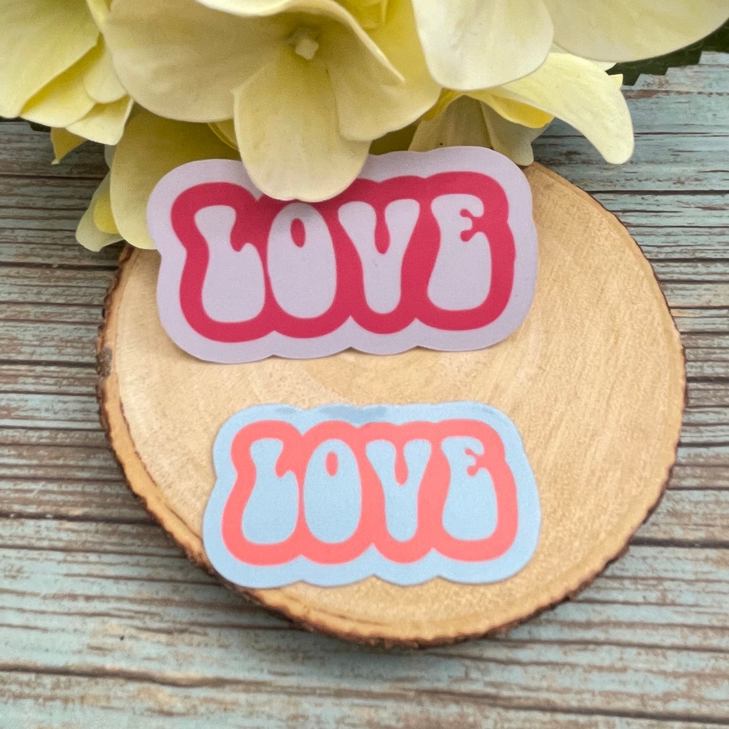 Retro Love Vinyl Sticker Set