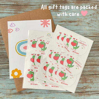 Personalized I Dig You Valentine's Day Gift Tags, Matte Finish, Valentine Classroom Party Favor Treat Bag Tag, Party Custom Gift Tags