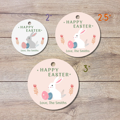 Personalized Easter Gift Tags, Matte Finish, Easter Tags, Easter Favor Treat Bag Tag, Cute Easter Tags, Custom Gift Tags, Easter Bunny Tag