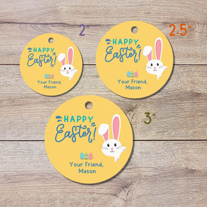 Personalized Easter Gift Tags, Matte Finish, Easter Tags, Easter Favor Treat Bag Tag, Cute Easter Tags, Custom Gift Tags, Easter Bunny Tag