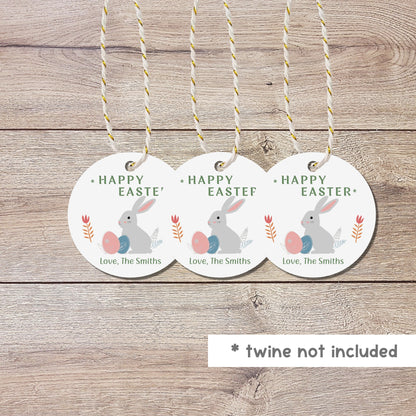 Personalized Easter Gift Tags, Matte Finish, Easter Tags, Easter Favor Treat Bag Tag, Cute Easter Tags, Custom Gift Tags, Easter Bunny Tag