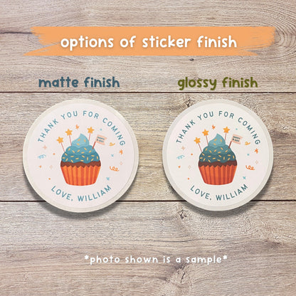 Personalized Tropical Flamingo Birthday Stickers, Custom Beach Pool Birthday Party Favor Goody Bag Labels, Girls Pretty in Pink Birthday