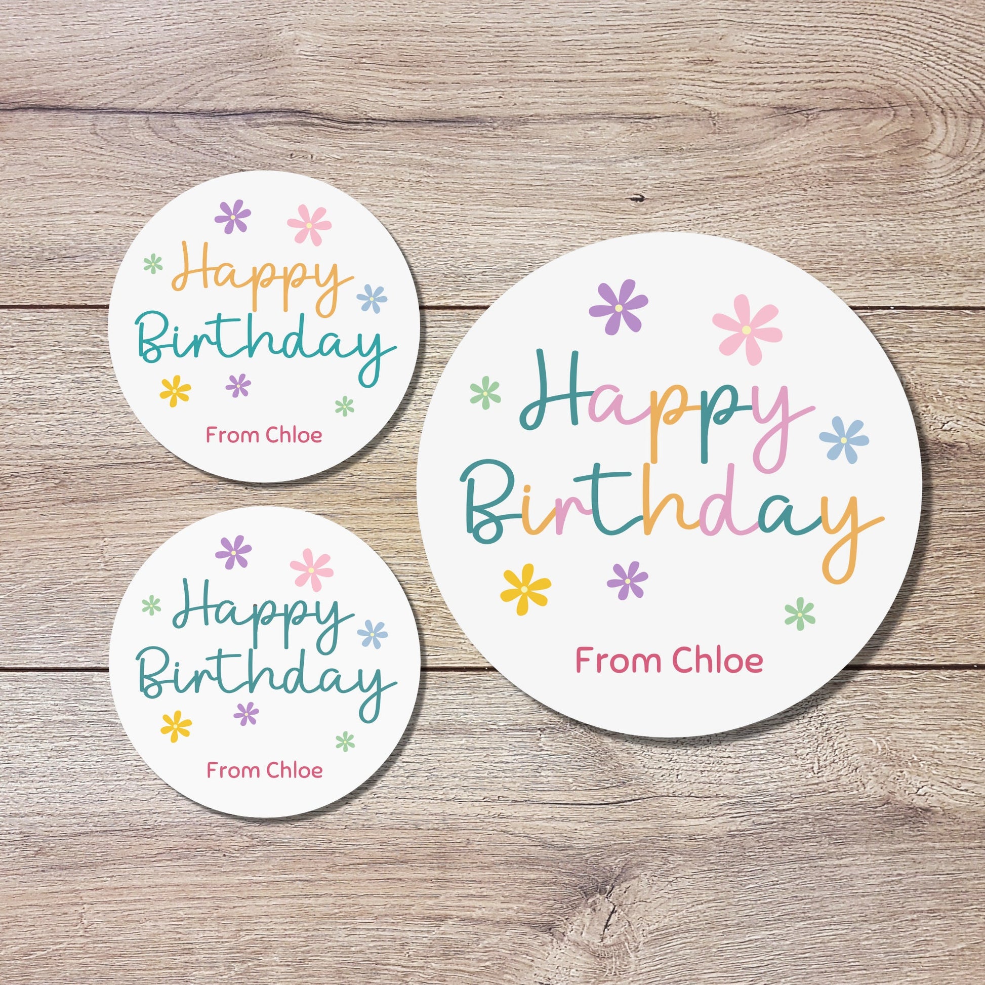 Personalized Happy Birthday Stickers