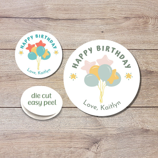 Personalized Happy Birthday Stickers