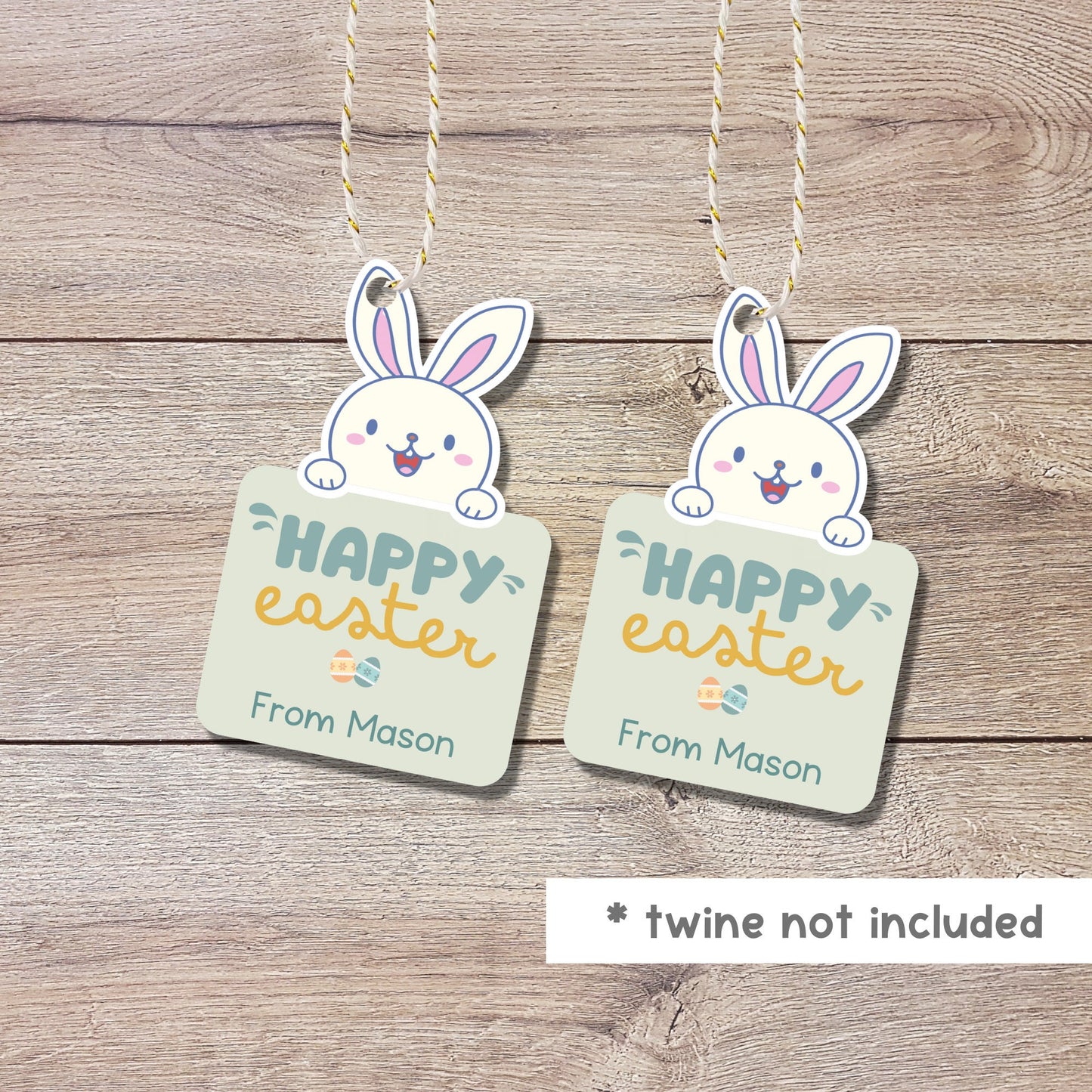 Personalized Easter Gift Tags, Matte Finish, Easter Tags, Easter Favor Treat Bag Tag, Cute Easter Tags, Custom Gift Tags, Easter Bunny Tag