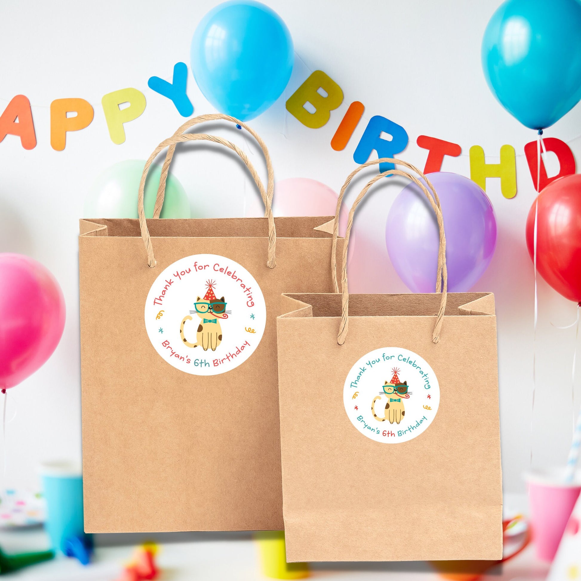 Personalized Happy Birthday Stickers