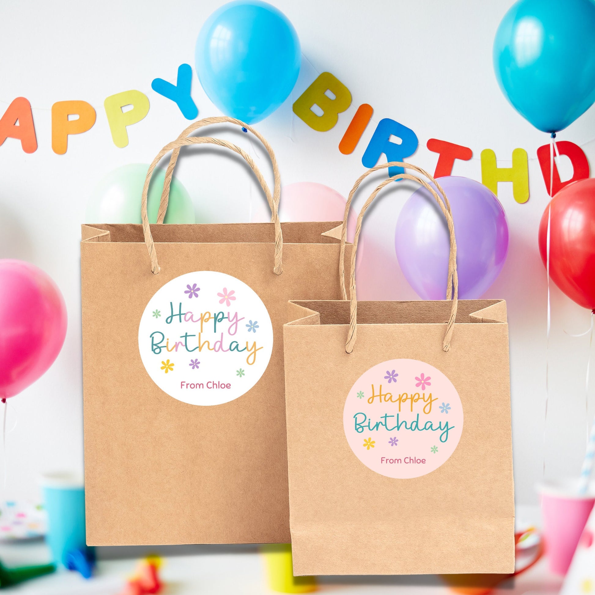 Personalized Happy Birthday Stickers