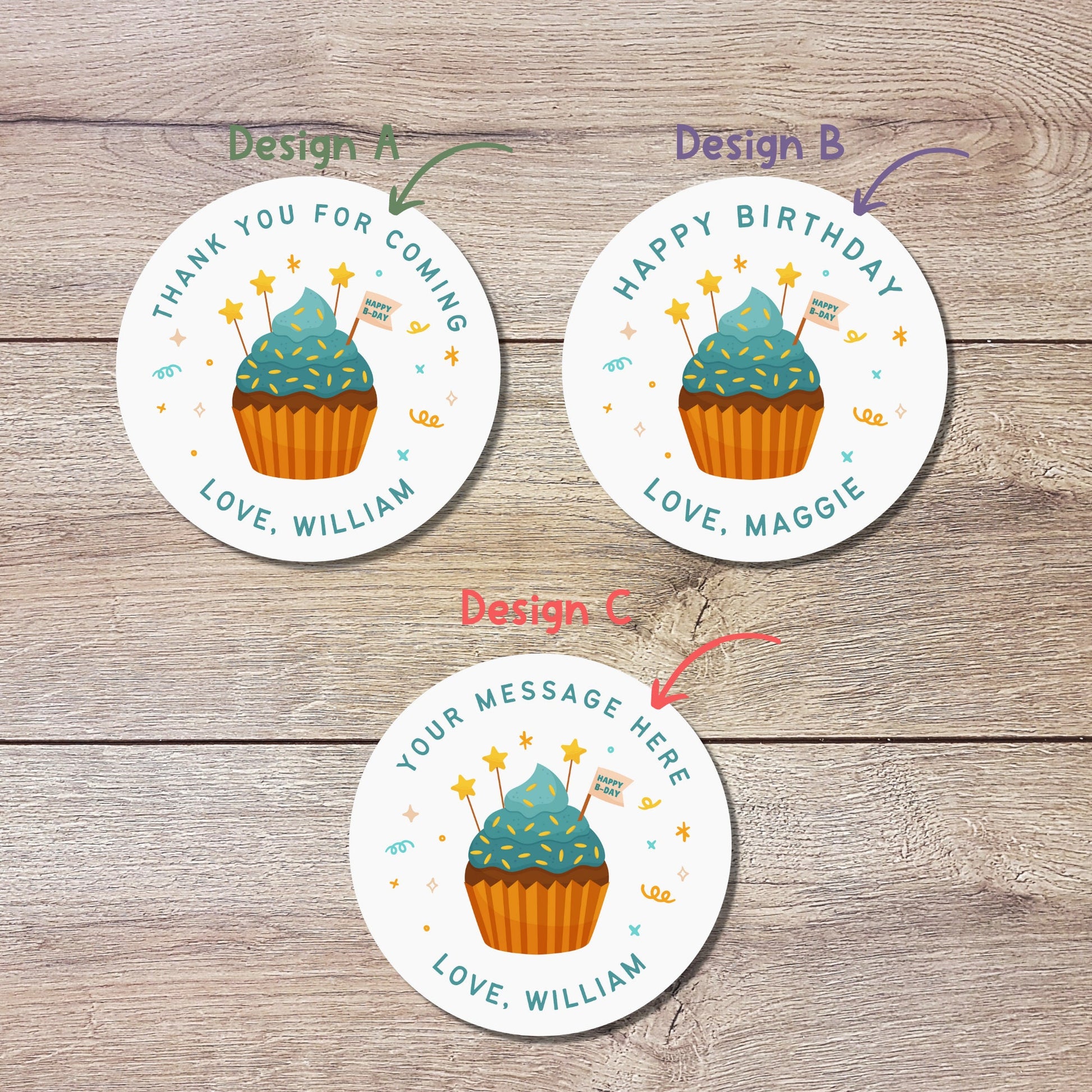 Personalized Happy Birthday Stickers