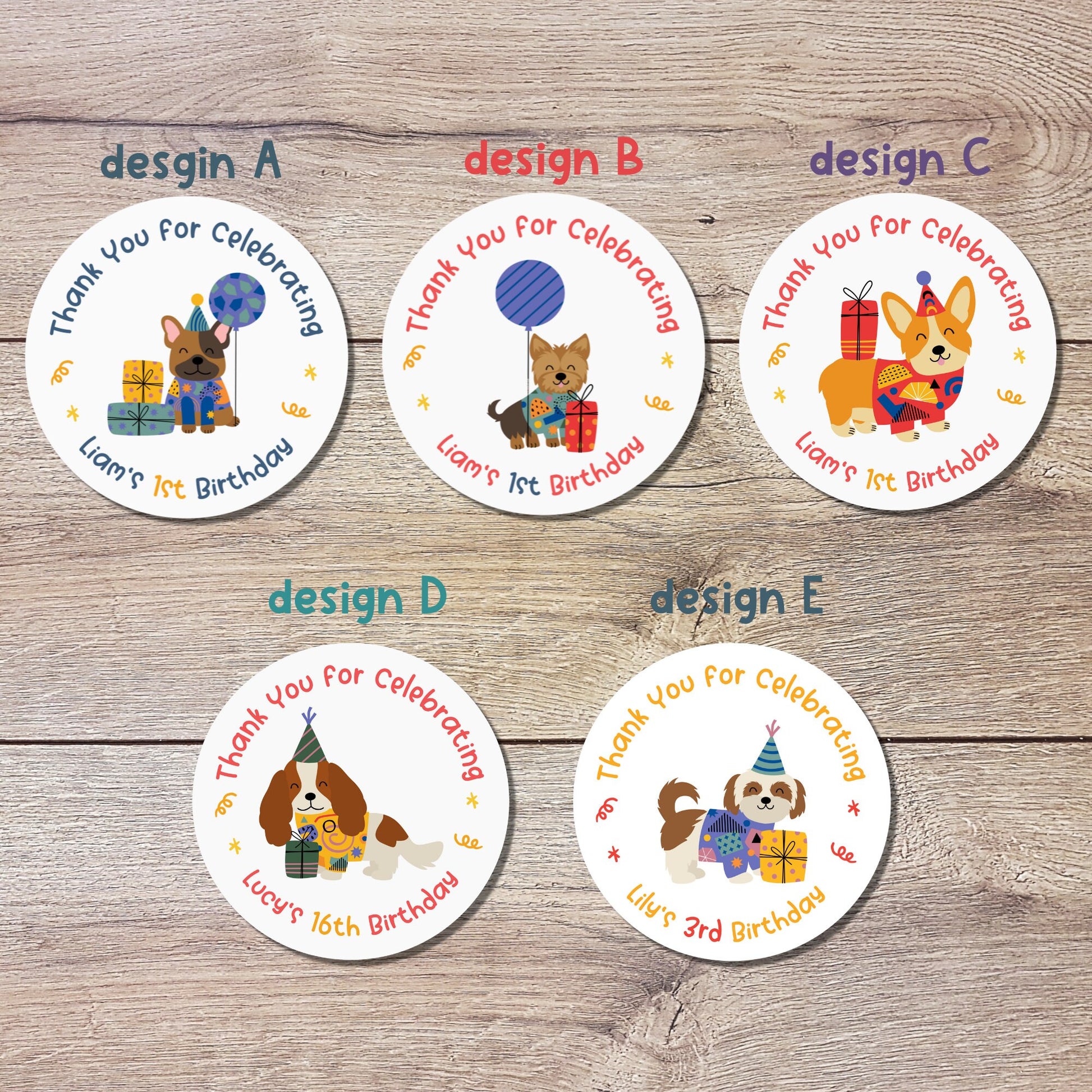 Personalized Happy Birthday Stickers