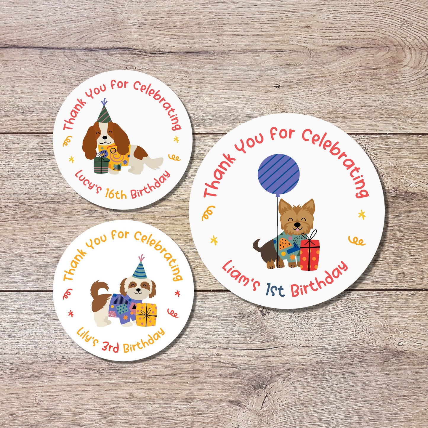 Personalized Happy Birthday Stickers