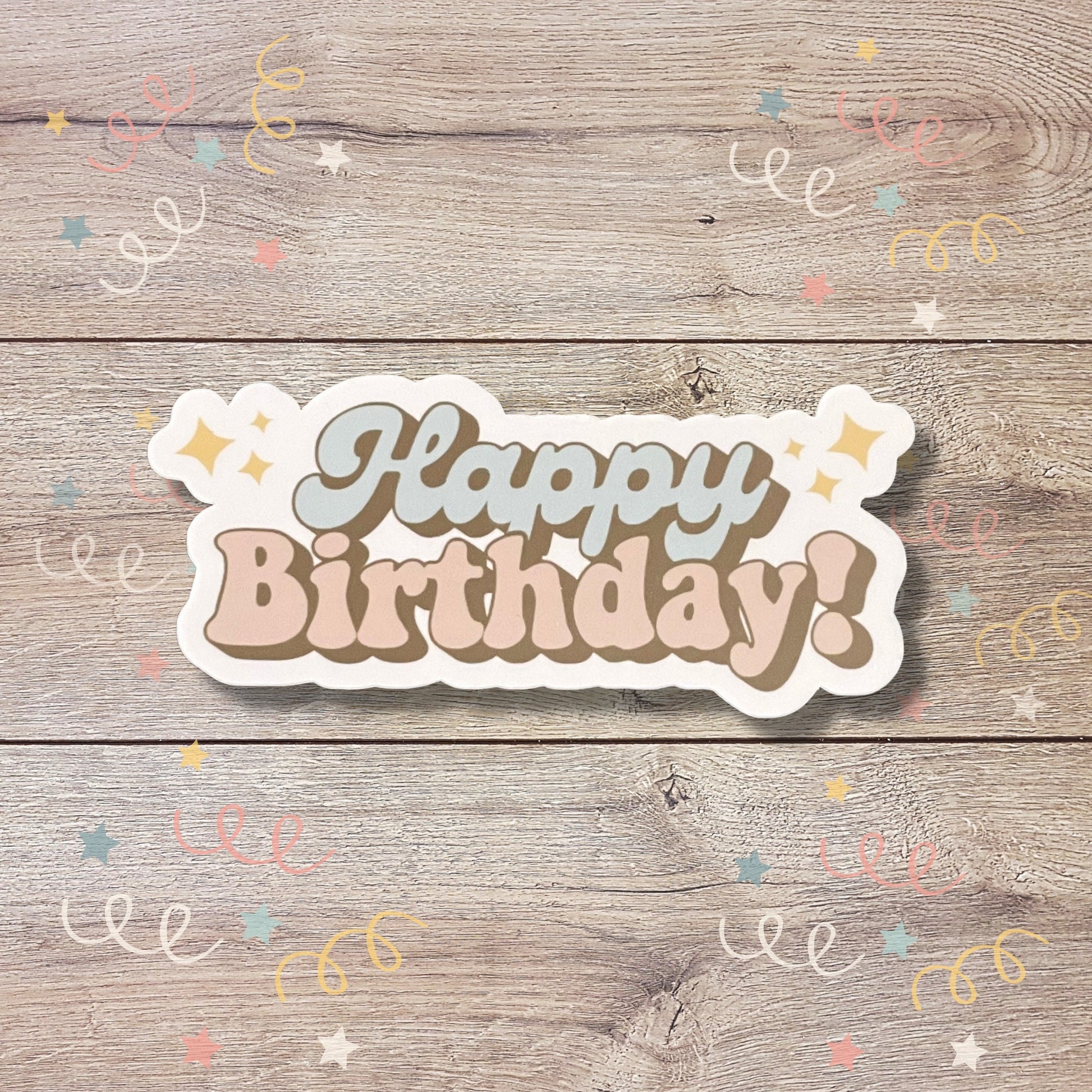 Happy Birthday Vinyl Sticker