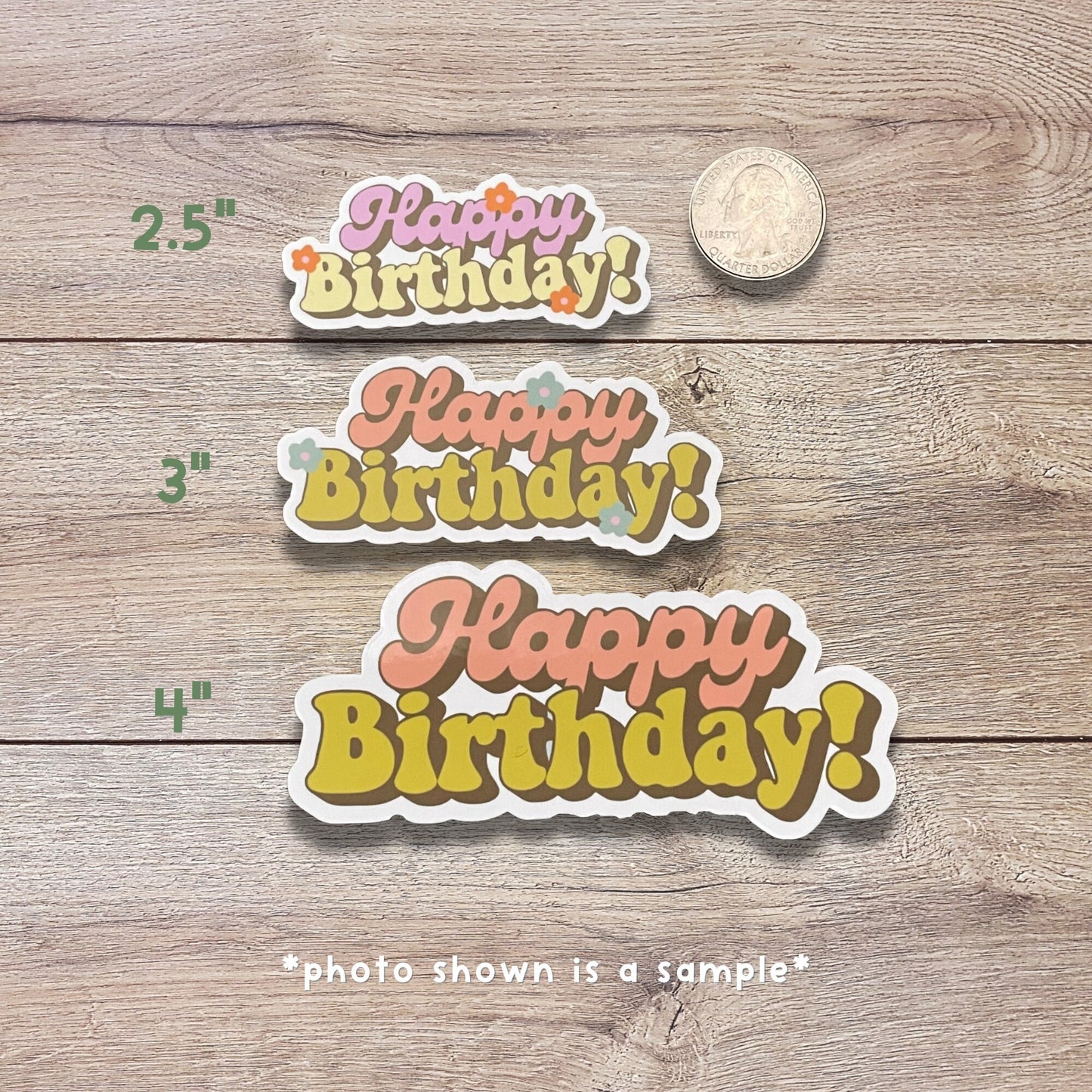 Happy Birthday Vinyl Sticker