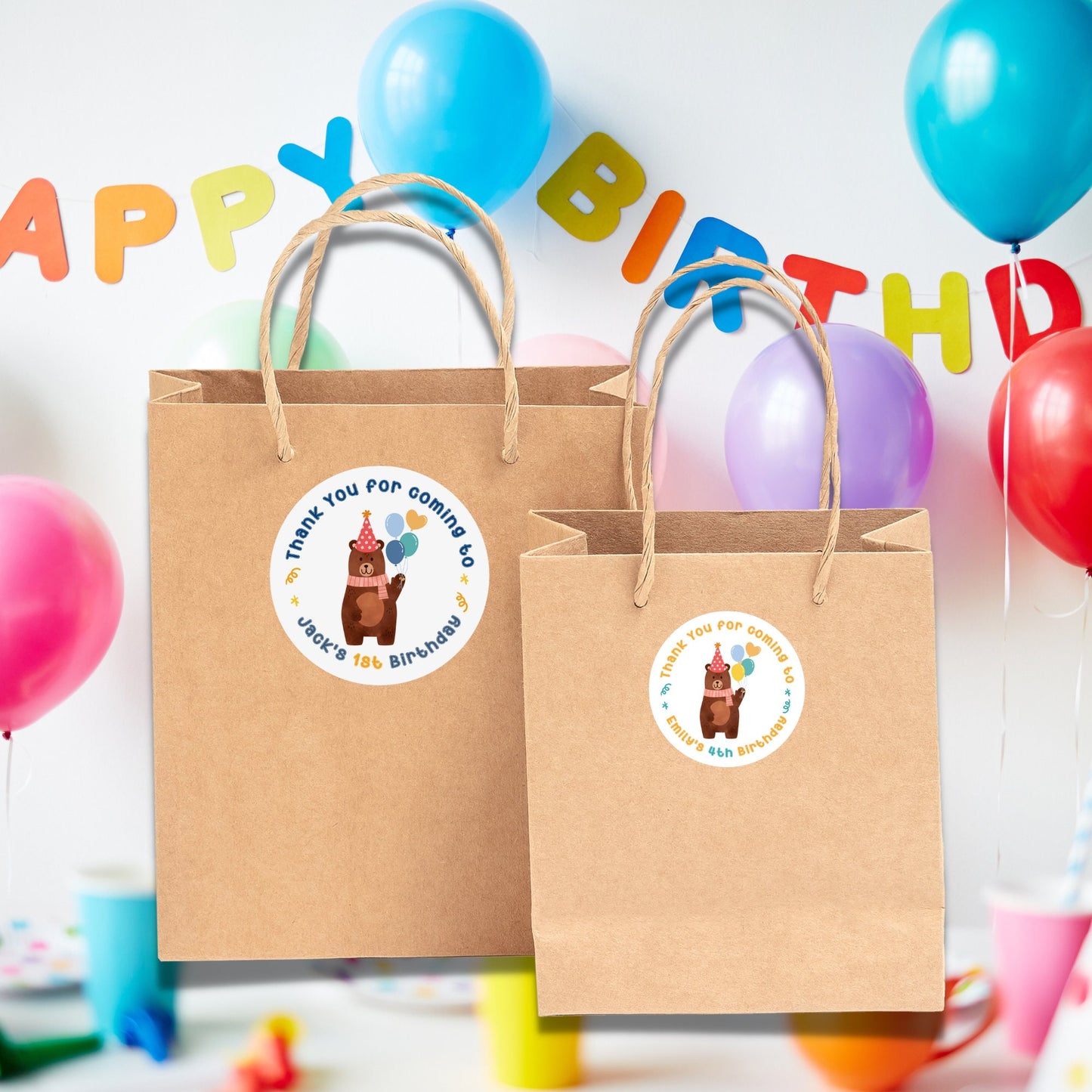 Personalized Happy Birthday Stickers