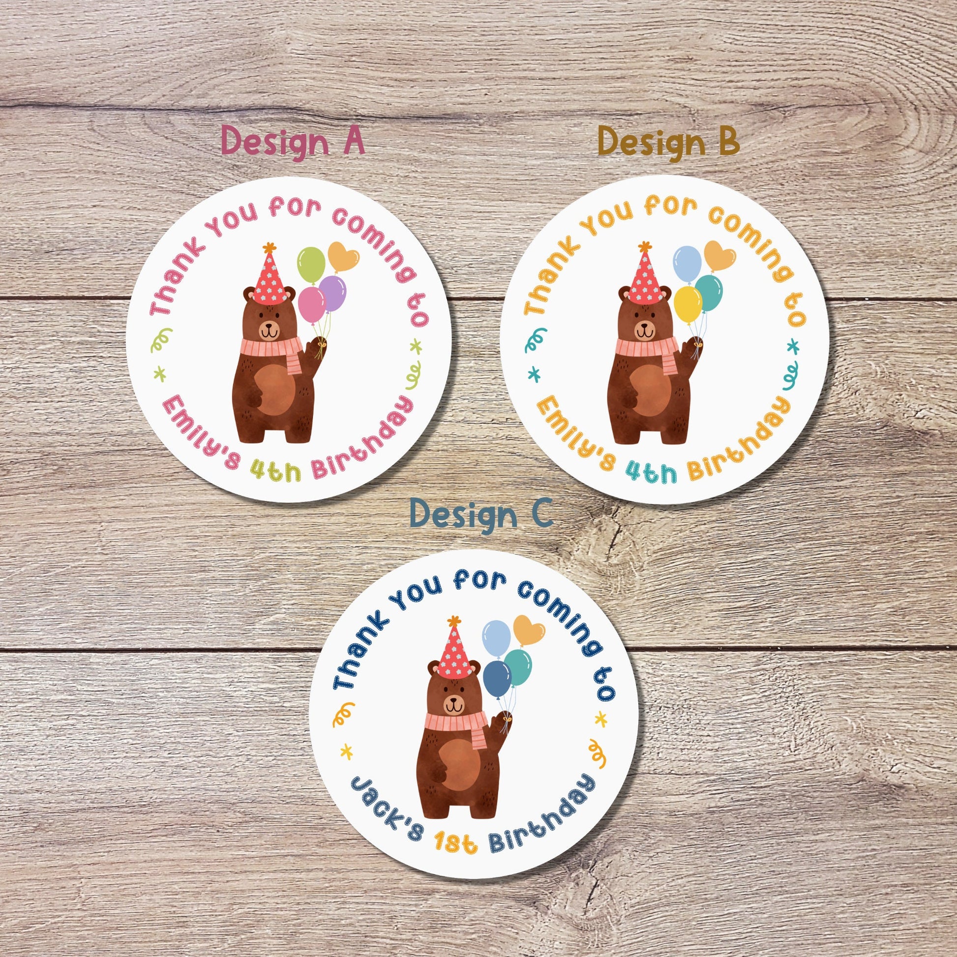 Personalized Happy Birthday Stickers