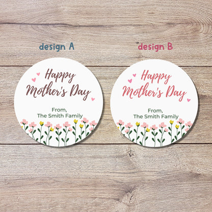 Personalized Mother's Day Stickers, Mother's Day Labels, Custom Mother's Day Stickers, Floral Mother's Day Sticker, Mother's Day Gift Label