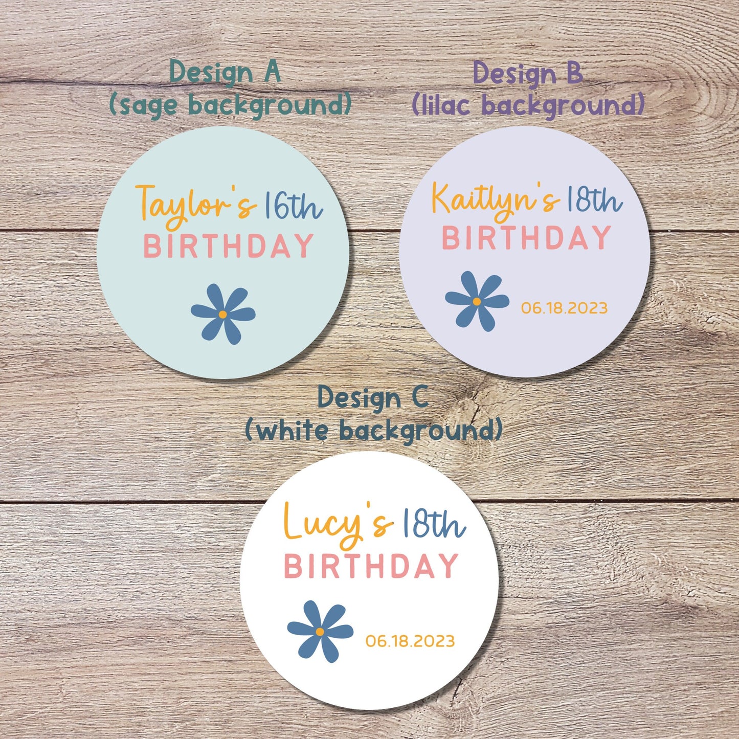 Personalized Happy Birthday Stickers