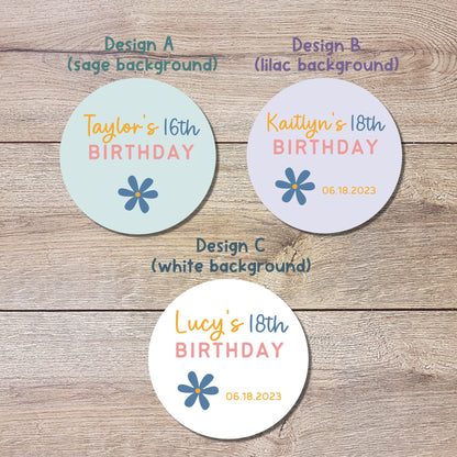 Personalized Happy Birthday Stickers