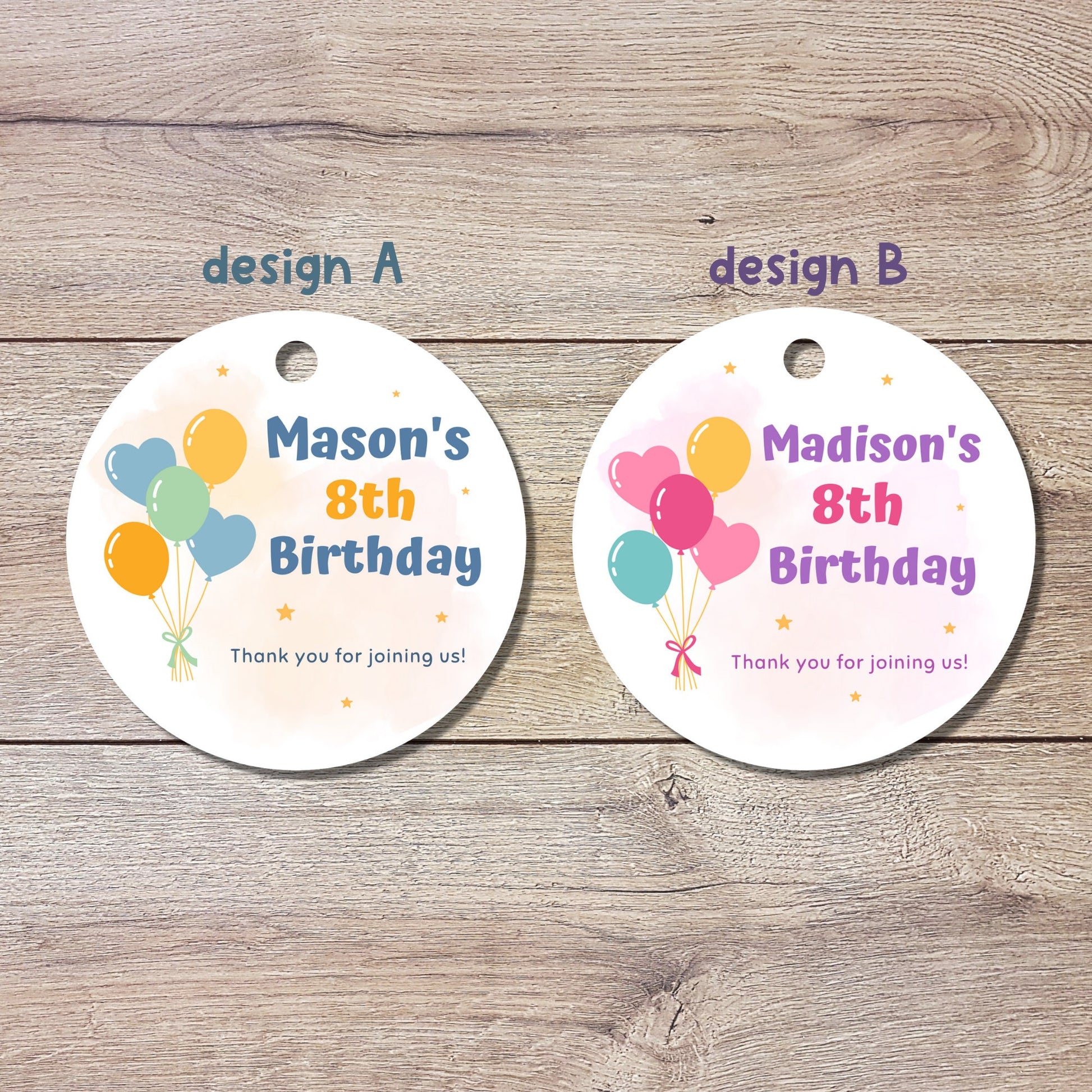 Personalized Birthday Gift Tags